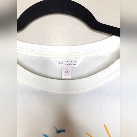 Lauren Conrad T-shirt size M Vamos a la playa Beach Summer Boho LC - Picture 2 of 3